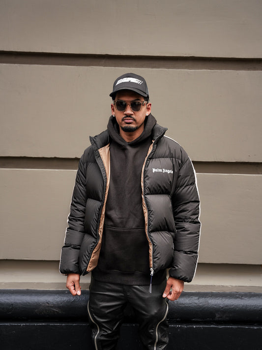 5-Pack Premium 340 GSM Heavyweight Hoodie Bundle — model wearing black hoodie lifestyle shot