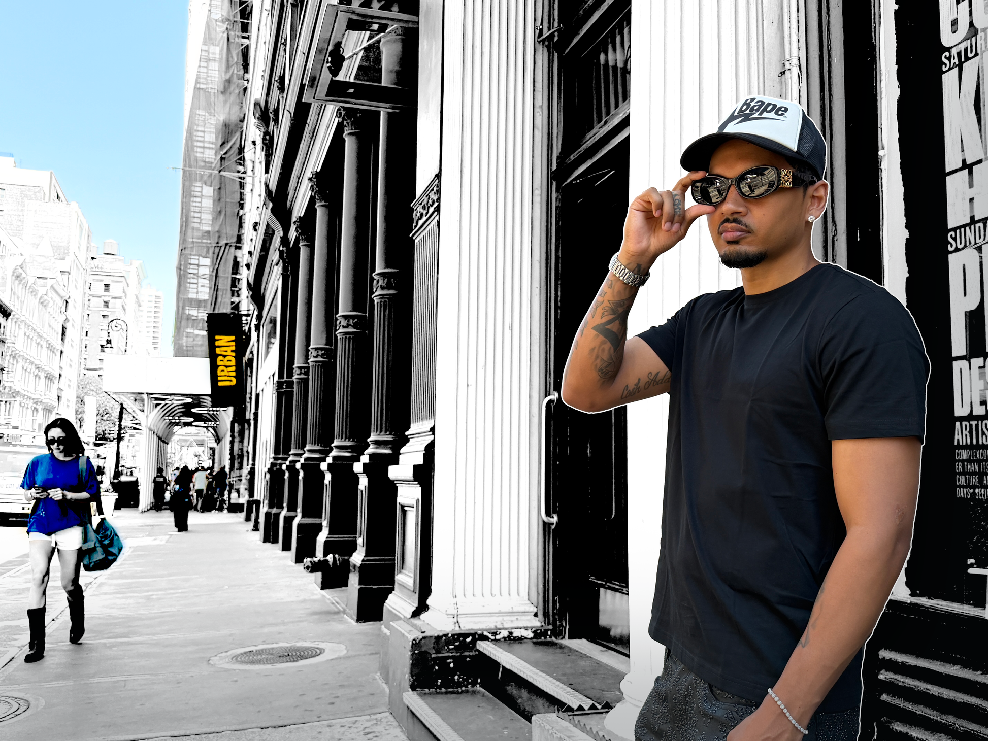 Heavyweight Tee — black nyc soho columns
