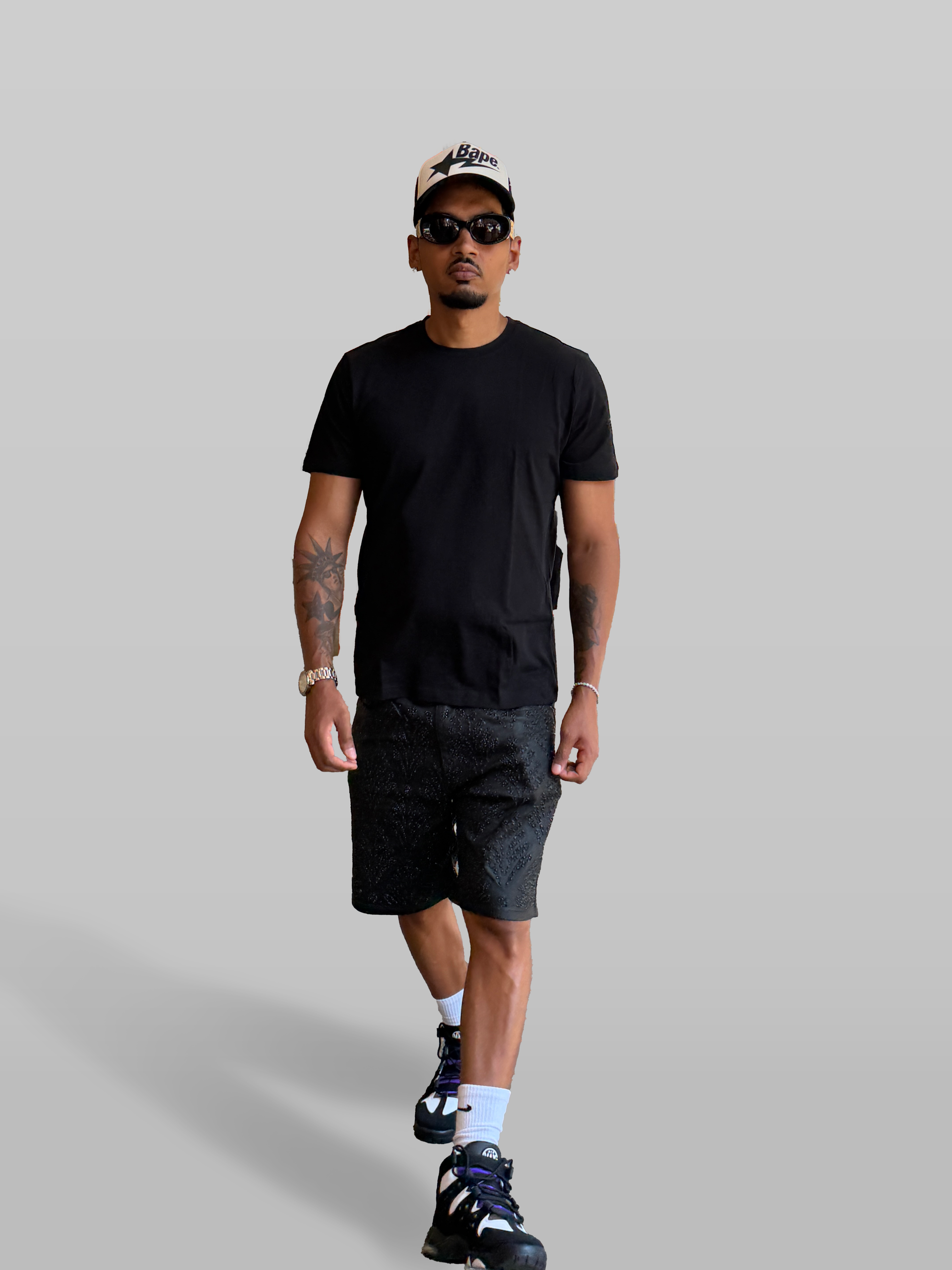 Heavyweight Tee — black studio front